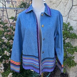 VTG 90s Denim Embroidered Jacket